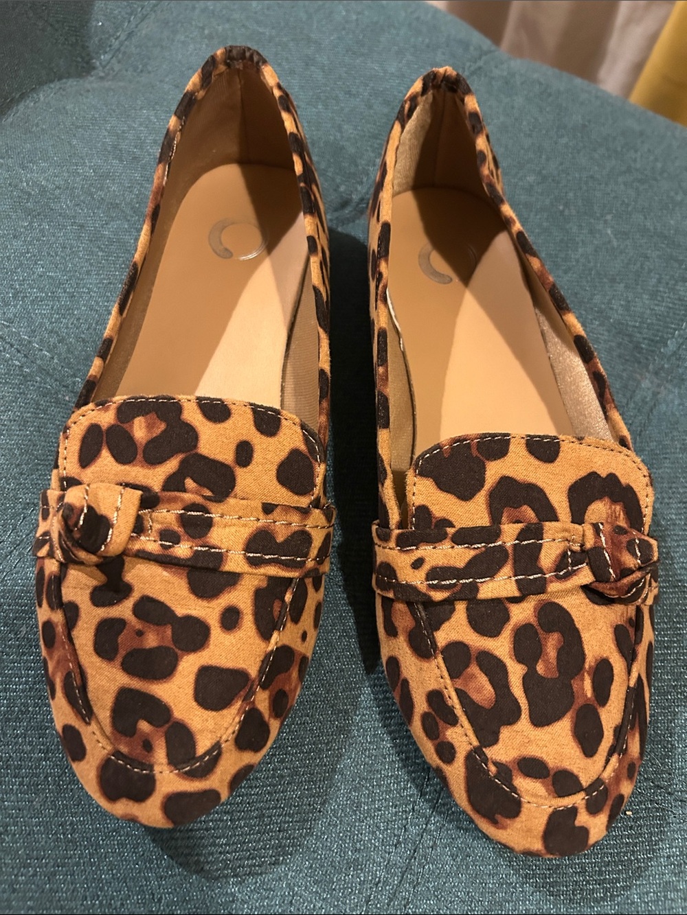 Leopard Print Women's Loafers - Brown